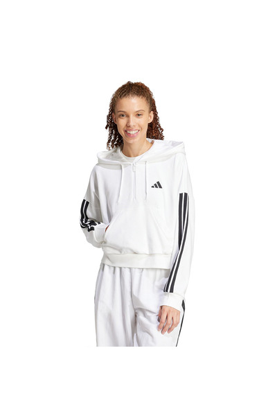 adidas Αθλητικά ρούχα W 3S FT QZ HD JN1948 Λευκό