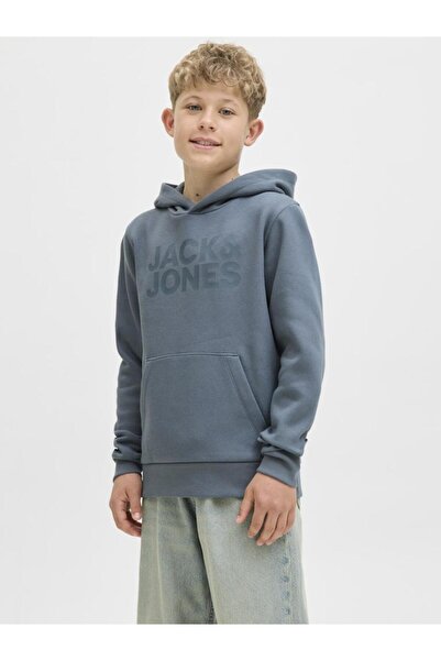 Jack & Jones Μπλούζα φούτερ αγόρι 12152841 "Corp logo" ραφ-stormy weather