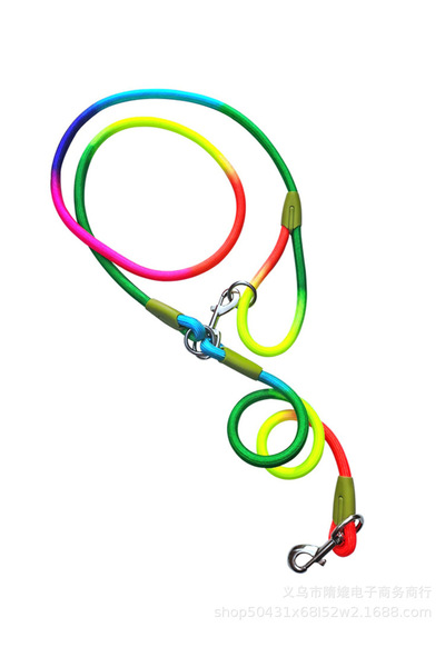 Choice6 0.8CM 240CM Colourful Reflective Nylon Leashes Pet Dogs Chain Tractio...