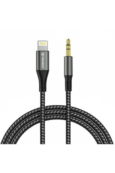 Techsuit Cablu audio Lightning - 3.5mm AC17 NexaSound, 1m, Gri
