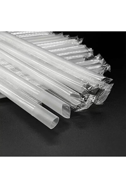 Choice1 50pcs 23x1.1cm 50-200PCS Thick Transparent Straws, Individually Packa...