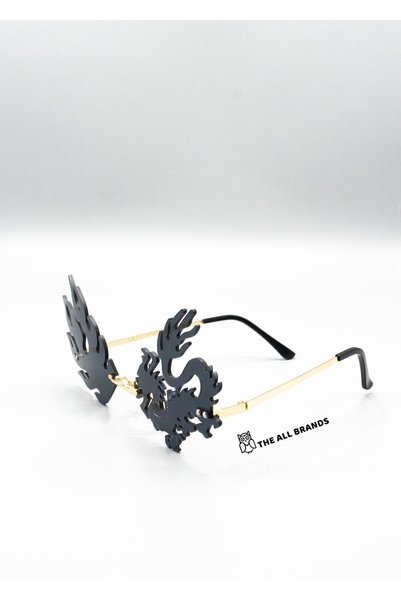Eyemood Unisex Geometrik Güneş Gözlüğü Siyah Çerçeve Füme Cam UV Korumalı Yokohama C5