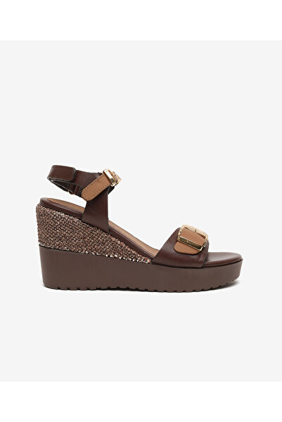 Greyder Kadın Kahverengi Hakiki Deri Topuklu Sandalet 6Y2WS59368