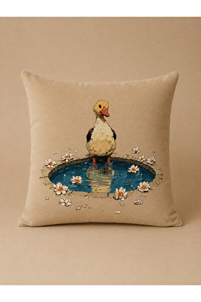PİKKO HOME Little Duck Tales Digital Printing Polyester Cushion Cover(Kr)