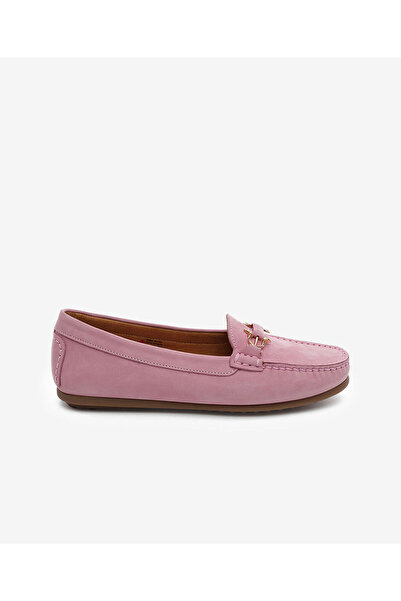 Greyder Kadın Pembe Hakiki Deri Loafer Ayakkabı 6Y2WA57725