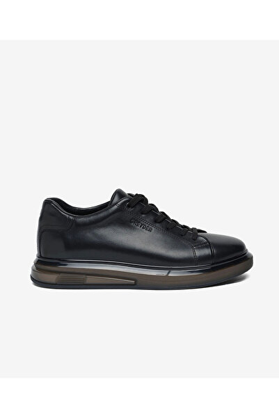 Greyder Erkek Siyah Hakiki Deri Sneaker Ayakkabı 6Y1UA64650L