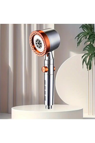 Choice4 Orange New High Pressure Water Saving Filter Shower Head 5 Modes Hand...