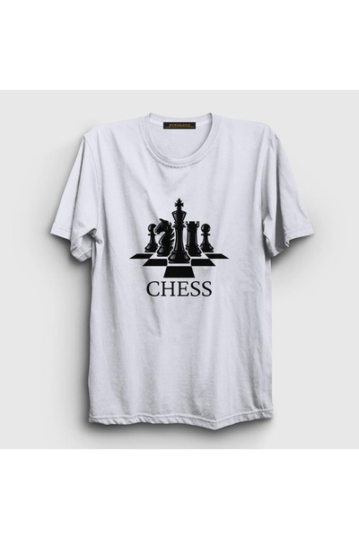 Presmono Unisex šah na beloj tabli T-shirt 331000tt
