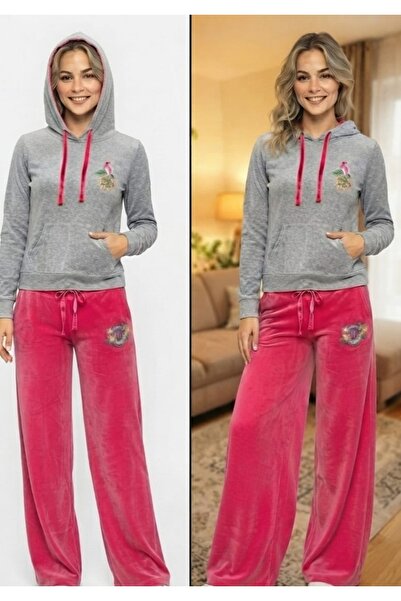 ICEFIELDS Velvet Hooded Women's Set