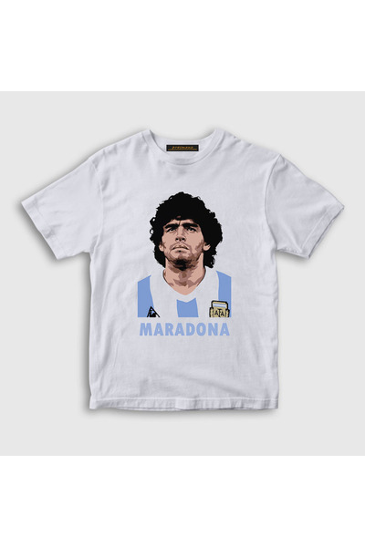 Presmono Unisex dečji beli fudbalski lopta Sky Maradona T-shirt 51377tt