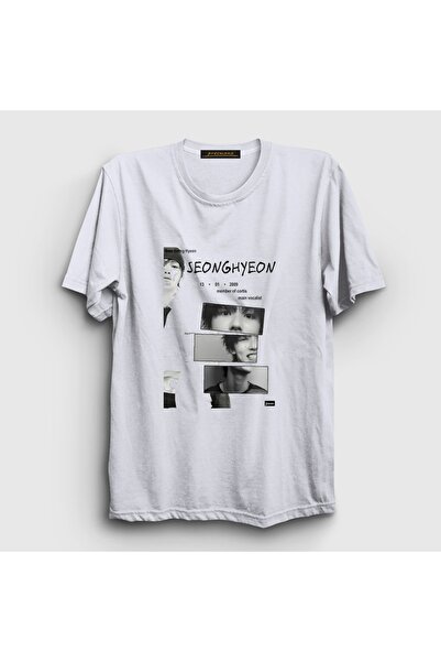 Presmono Unisex Beyaz Seonghyeon K-Pop Cortis T-Shirt 614024tt