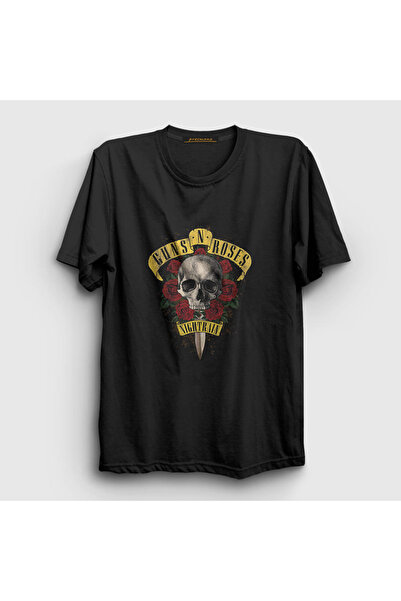 Presmono Unisex Black Nightrain Guns N' Roses T-shirt 56913tt