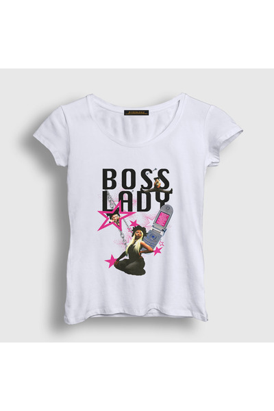 Presmono Women's White Lady Theodora T-Shirt 591063Tt