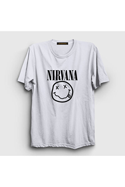 Presmono Unisex beli logo Nirvana T-shirt 99470tt
