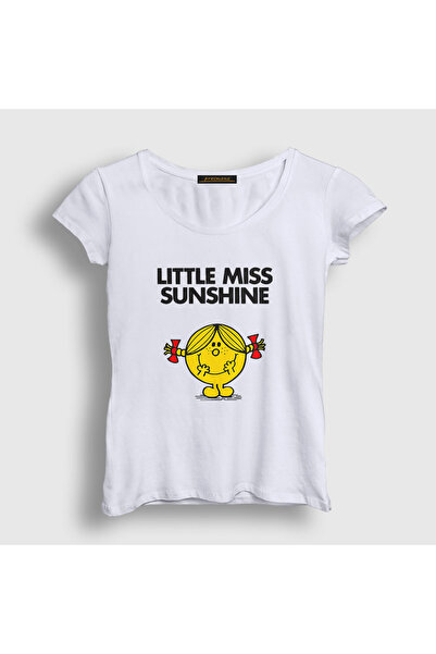 Presmono Women's White Cute Little Miss Sunshine T-Shirt 587071Tt