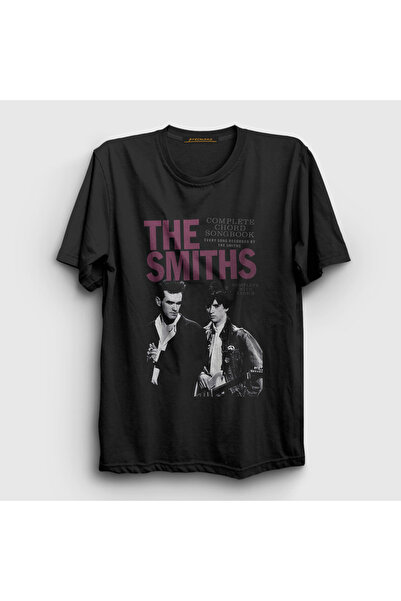 Presmono Unisex Μαύρο T-Shirt Μουσικής με Αφίσα The Smiths 524197tt