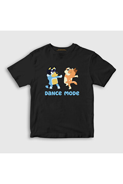 Presmono Black Bluey Unisex Kids T-Shirt - Dance Mode Bandit Chili 446371 tt
