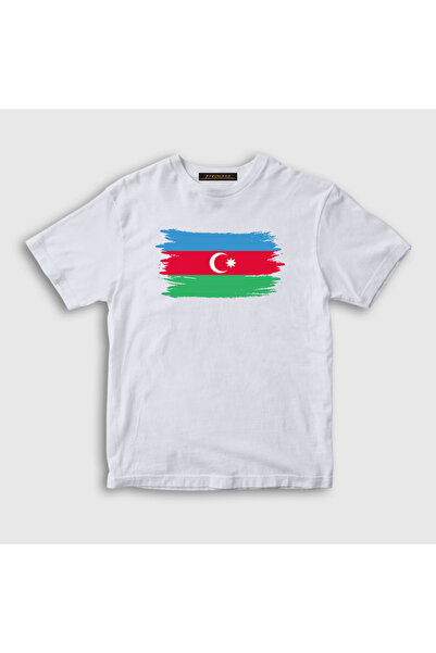 Presmono Unisex dečja zastava sa belom bojom Azerbejdžan Azerbejdžan T-shirt ...
