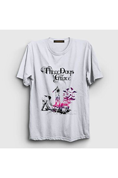 Presmono Unisex White Life Starts Now Three Days Grace T-Shirt 567231Tt