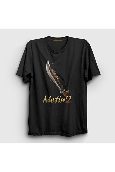 Presmono Unisex Black Essential Game Metin2 T-Shirt 521537 Tt