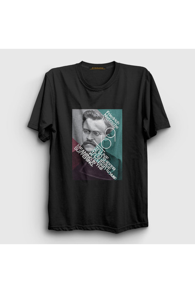Presmono Unisex Black Suffering Philosopher Philosophy Friedrich Nietzsche T-...