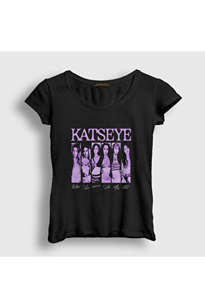 Presmono Women's Black All K-Pop Katseye T-Shirt 595959Tt