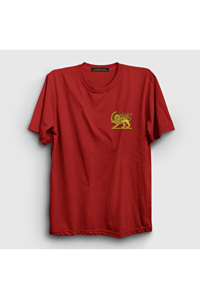 Presmono Unisex Red Persian Lion Sun Iran Iran T-Shirt 592453Tt