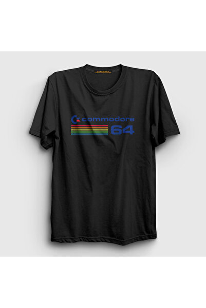 Presmono Unisex Black Vintage Atari Logo Commodore 64 T-Shirt 569717Tt