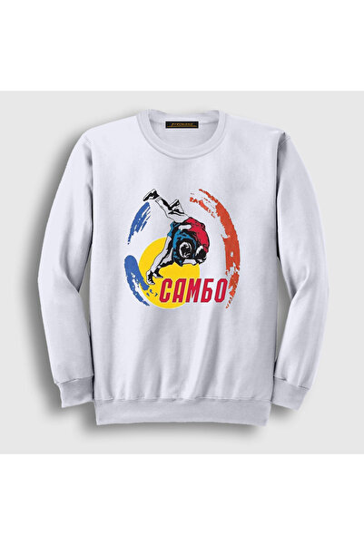 Presmono Unisex White Throw Ufc Mma Fighter Sambo Sweatshirt 584428Tt