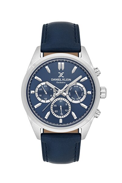 Daniel Klein Kasası Gümüş Kordonu Lacivert Renk 43 Mm İç Göstergeleri Aktif E...