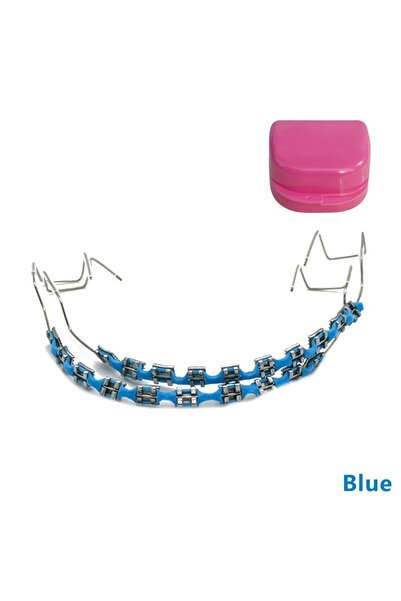 choice2 Blue 1pair Colorful Temporary Tooth Decoration with Metal Wires Metal...