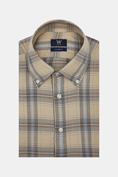 W Collection EKRU UZUN KOLLU GÖMLEK