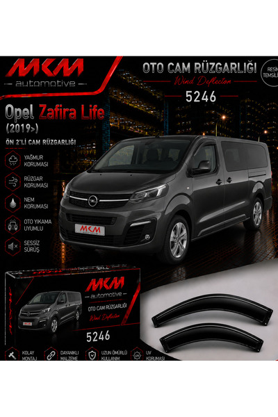 MKM Opel Zafira Life 2019> Ön Mugen Cam Rüzgarlığı