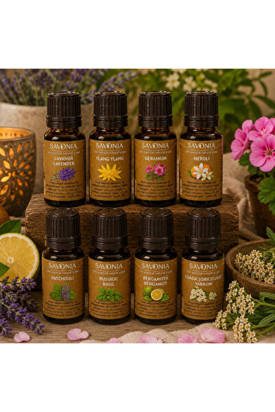 Savonia Răsfăț floral – pentru echilibru emoțional - Set 8 Uleiuri Esențiale