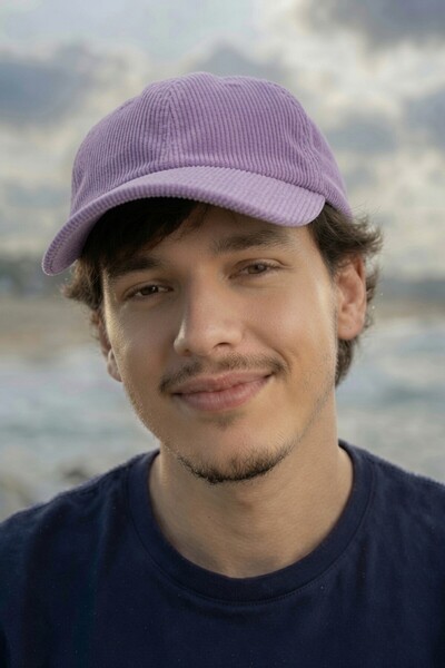 Mollycrush Men's Seasonal Corduroy Purple Hat |   Daily Adjustable Baseball Cap