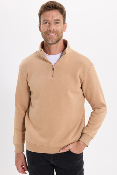 Tudors Hanorac unisex Relax Fit confortabil din bumbac croială cu fleece inte...