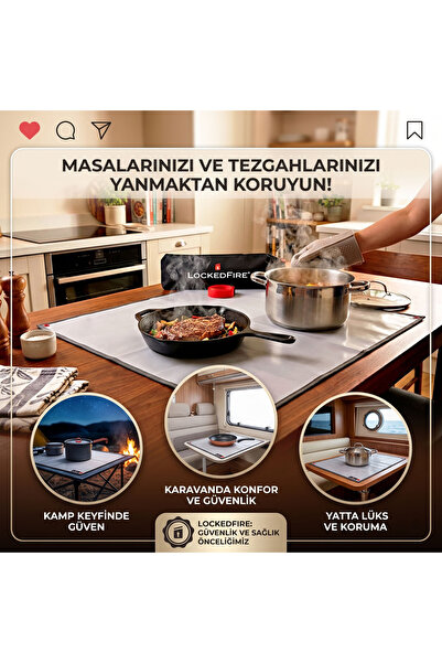 Kamp-Ev Masa Üstü Mat Isıya Dayanıklı