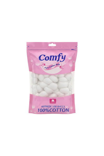 FEAH COMFY Pure Cotton Balls 100 Balls | Soft & Absorbent Cotton Balls | Mult...