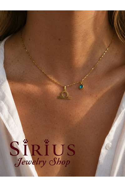 sirius jewelry Altın Kaplama Burç Kolyesi