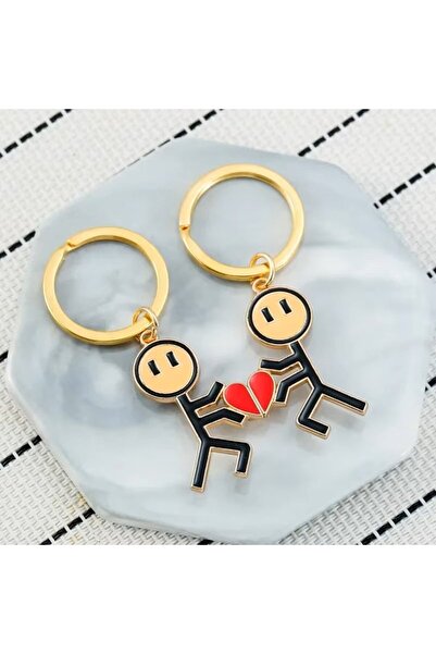 Herşey Nota Breloc cu magnet dublu Dear Love Stickman, 2 bucăți pentru cuplu