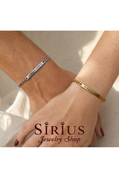sirius jewelry 925 Gümüş | Plaka Uzun İstediğini Yazdır Bileklik ( Tek )