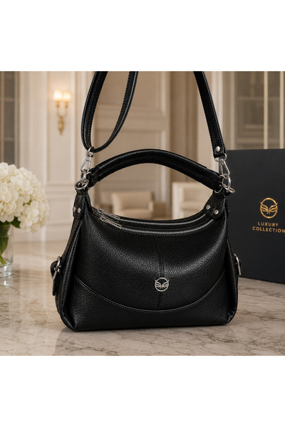 MODAMARKM Luxury 3-Compartment Shoulder and Handbag, Excellent Quality, Impor...