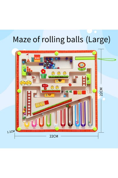 Choice1 Orange Children's Magnetic Maze Walking Bead Drawing Board Focuses on...