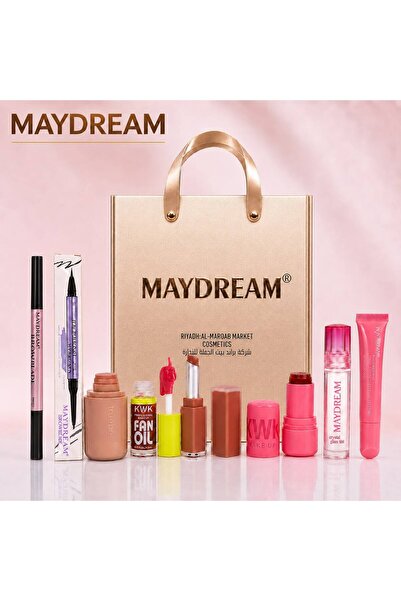 MAYDREAM مجموعة مكياج الأكثر مبيعاً مع قلم حواجب ماي دريم عالي الجودة مع هدية