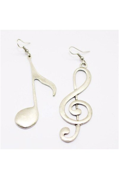 Herşey Nota Note Earrings Large Left Key