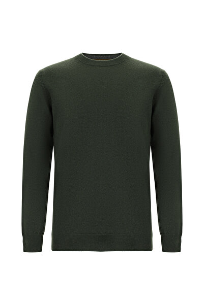 Abdullah Kiğılı Crew Neck Regular Fit Wool Cashmere Italian Knit Sweater
