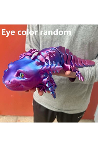 Choice 22.5cm 8.86in Red and blue 3D printed Salamander statue, Flexible 3D P...