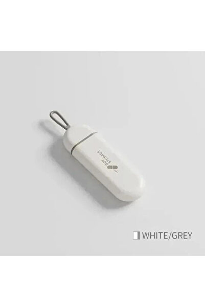 Choice1 White Gray 3 Compartment Pill Box Daily Pill Organizer Portable Medic...