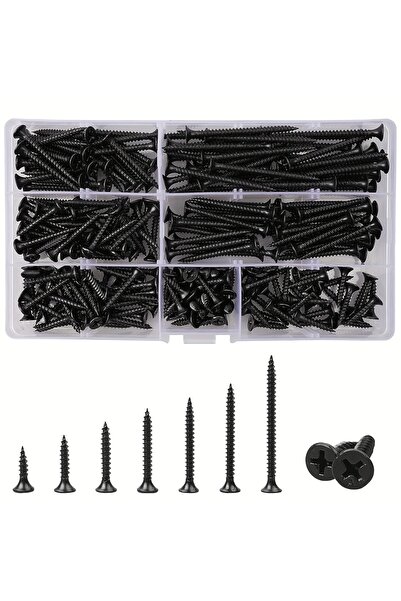 Choice 105PCS M3.5 Black Cross Countersunk Head Self Tapping Screw Set, High-...