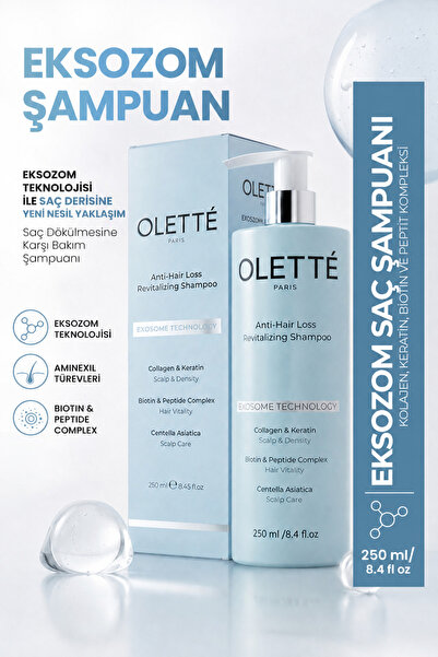 Olette Paris Saç Dökülmesine Karşı Bakım Şampuanı 250 ml – Kolajen, Keratin, ...